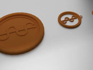 3d print glass coaster asclepius and pendant Modelo de Impressão 3D