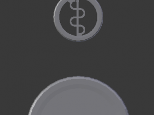 3d print glass coaster asclepius and pendant 3D-printmodel