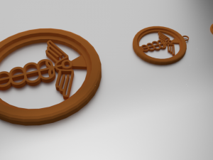 3d print glass coaster hermes and pendant Modello di stampa 3D