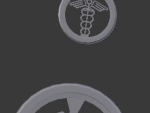 3d print glass coaster hermes and pendant Model Cetak 3D