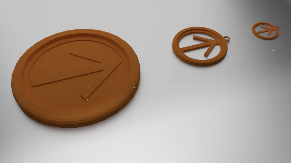3d print glass coaster tiwaz and pendant 3D Print Model .c4d .max .obj .3ds .fbx .stl .blend 