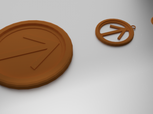 3d print glass coaster tiwaz and pendant 3D Print Model