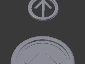 3d print glass coaster tiwaz and pendant 3D-printmodel