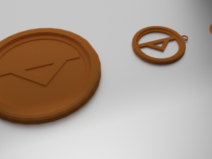 3d print glass coaster thurisaz and pendant 3Dプリントモデル