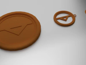 3D-Druck Glasuntersetzer Thurisaz und Anhänger 3D Druckmodell