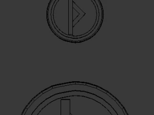 3D-Druck Glasuntersetzer Thurisaz und Anh&auml;nger 3D Druckmodell