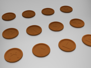25 norse rune coasters 3D Print Model