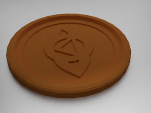 अंजा तीसरी आँख चक्र कोस्टर 3D प्रिंट मॉडल