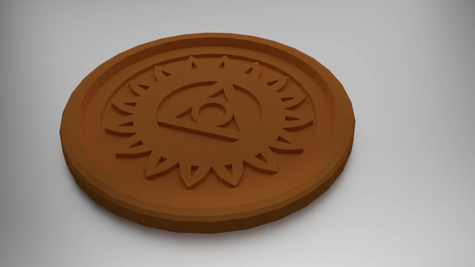 vishuddha throat chakra coaster 3D Print Model .c4d .max .obj .3ds .fbx .stl .blend