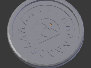 vishuddha throat chakra coaster 3D Print Model