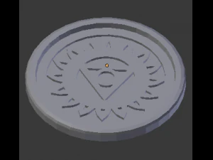 vishuddha throat chakra coaster 3D Print Model