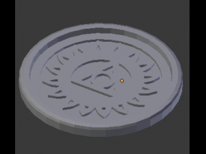 vishuddha throat chakra coaster 3D 打印模型
