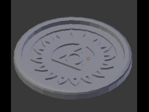 vishuddha throat chakra coaster 3D Print Model