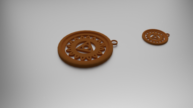 vishuddha throat chakra pendant 3D Baskı Modeli .c4d .max .obj .3ds .fbx .stl .blend 