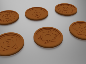 7 chakra coasters Modèles 3D en vedette