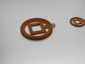 квадратный кулон 3D Принт Модель