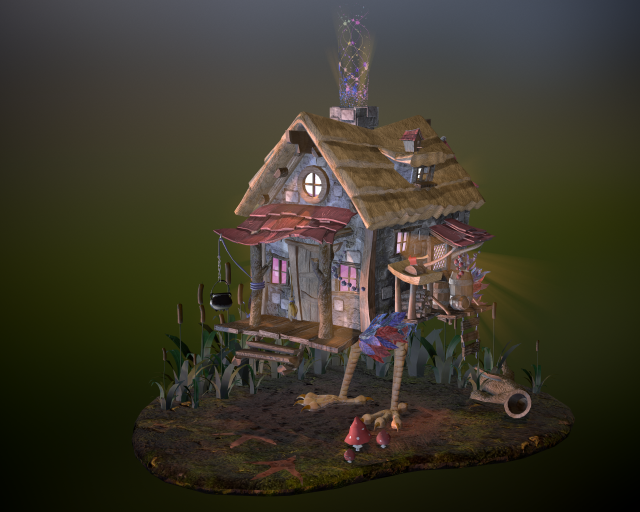 izbushka 3D Модель .c4d .max .obj .3ds .fbx .stl .blend 