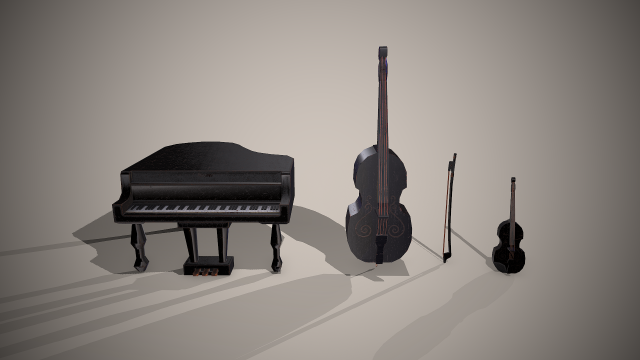 musicalinstruments 3D Model .c4d .max .obj .3ds .fbx .stl .blend 