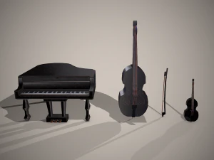 instrumentos musicais Modelo 3D