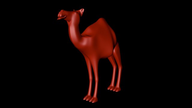 camel 3D Model .c4d .max .obj .3ds .fbx .stl .blend 