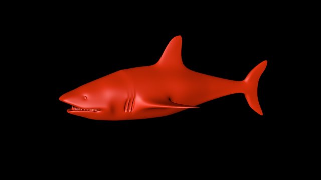 tiger shark Model 3D .c4d .max .obj .3ds .fbx .stl .blend 