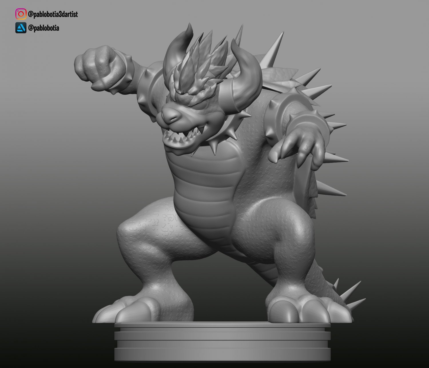 Bowser Proposal - Super Mario Bros - Fan Art 3D Print Model in Monsters &  Creatures 3DExport