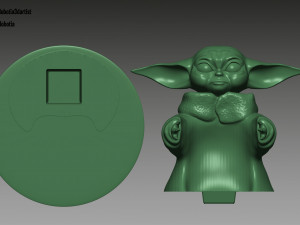 baby yoda coaster Modello di stampa 3D