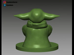 baby yoda coaster 3D Print Model
