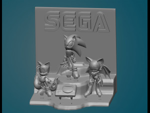 sonic bookend Modello di stampa 3D