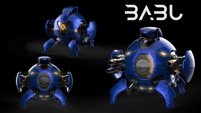 mini robot 3D Print Model .c4d .max .obj .3ds .fbx .stl .blend 