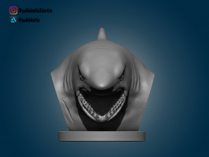 white shark bust Modelo de impresión 3D