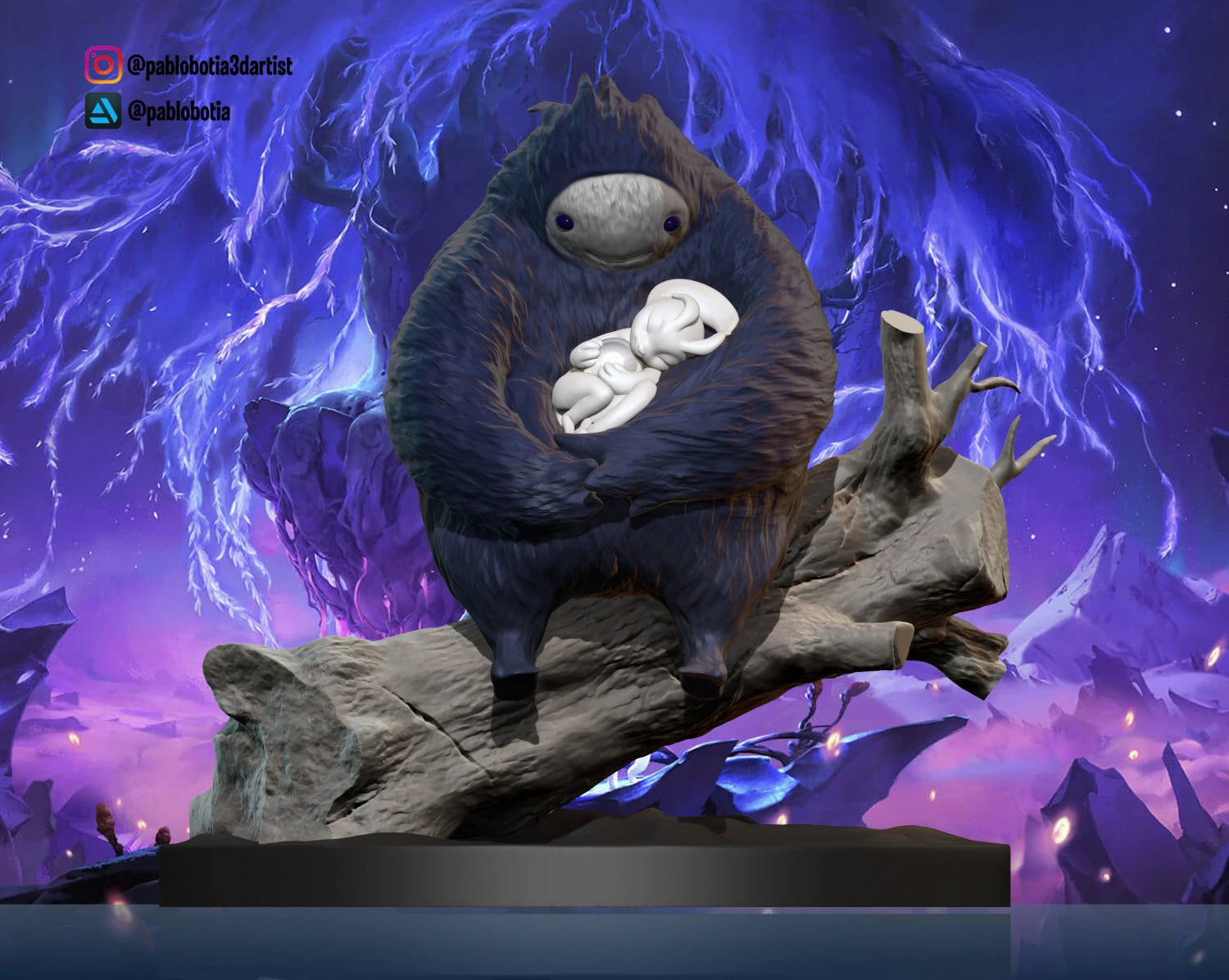 ori and the blind forest 3D Print Model .c4d .max .obj .3ds .fbx .stl .blend 