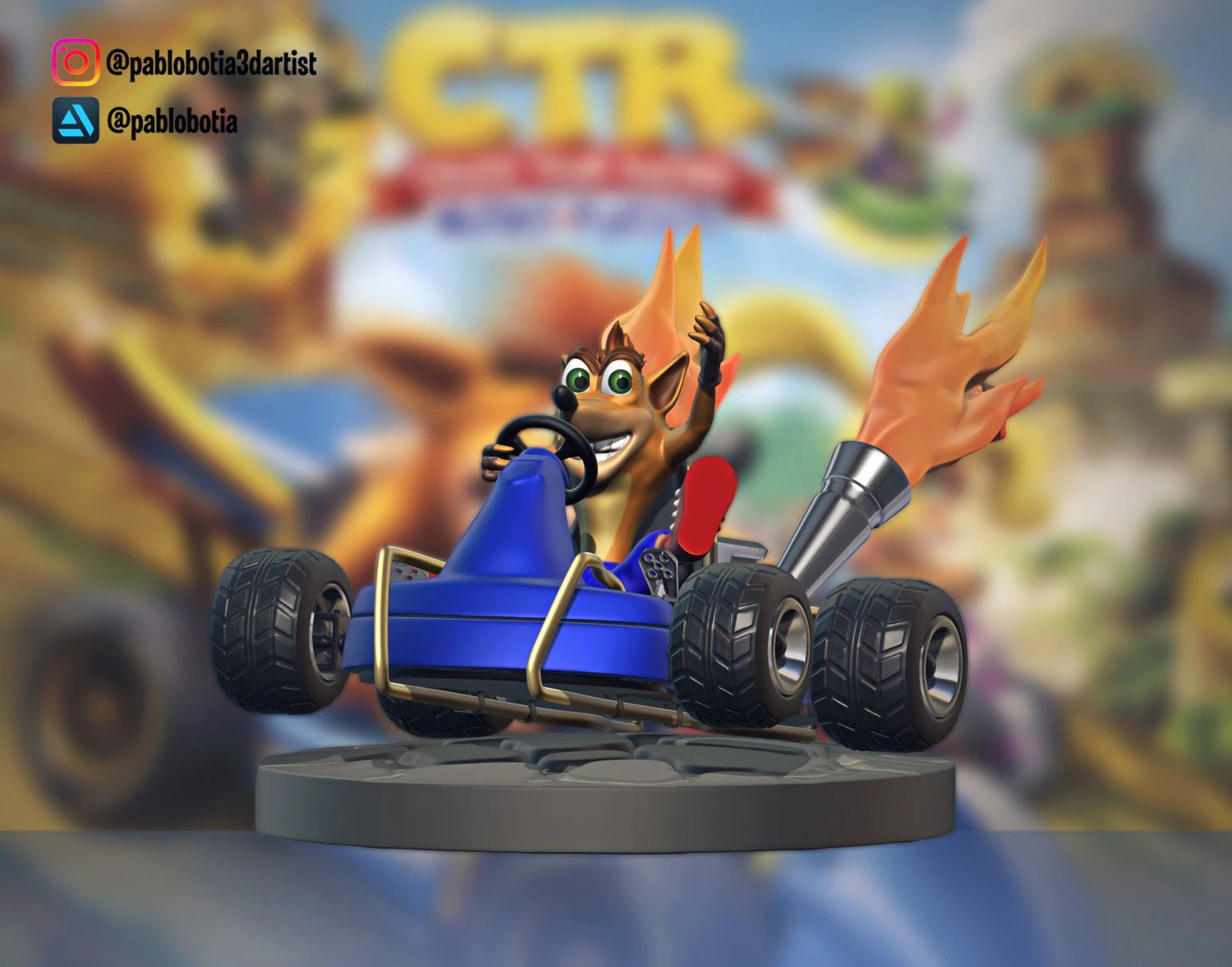 crash team racing nitro fueled 3D Print Model .c4d .max .obj .3ds .fbx .stl .blend