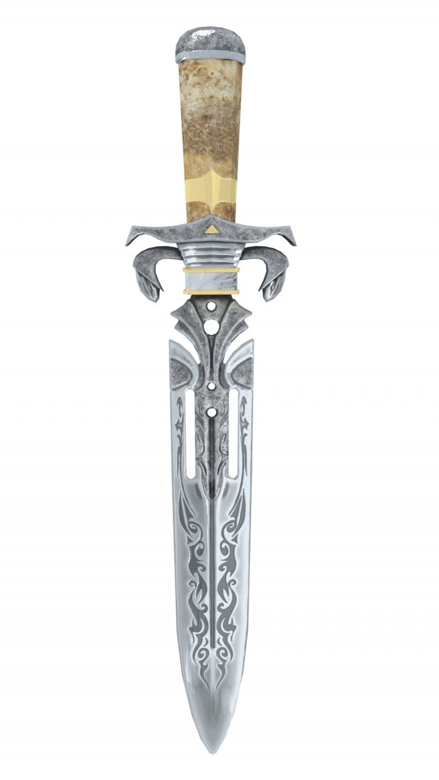 dagger 3D Модель .c4d .max .obj .3ds .fbx .stl .blend 