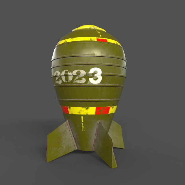 Nuclear bomb 3D Model .c4d .max .obj .3ds .fbx .stl .blend 