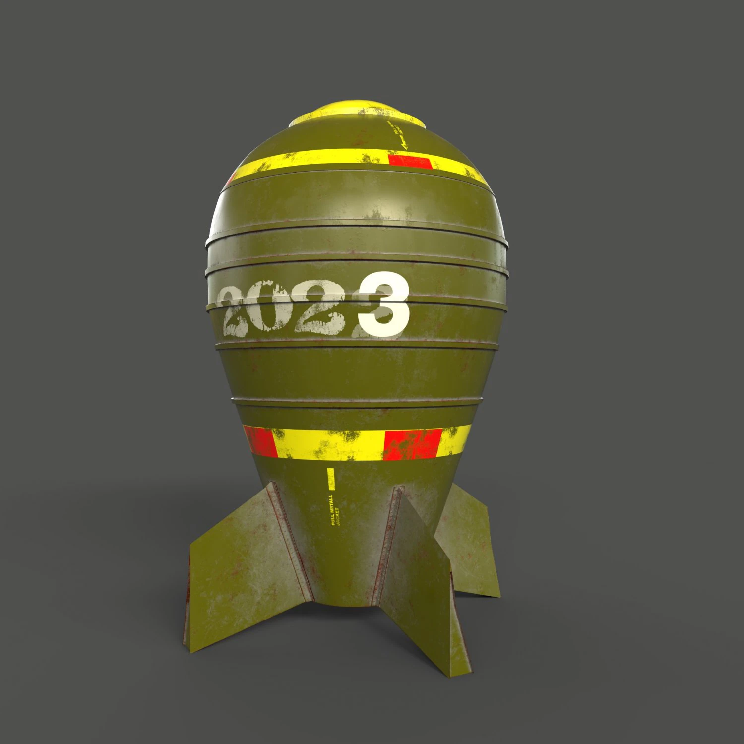 Nuclear bomb 3D Model .c4d .max .obj .3ds .fbx .stl .blend 