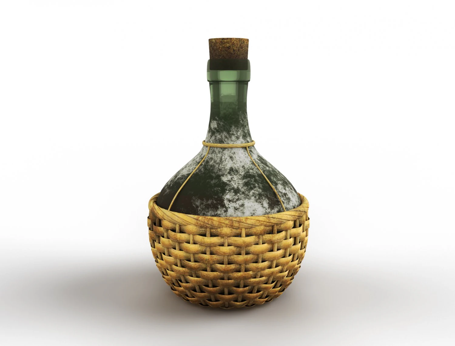 Bottle of wine 3D Model .c4d .max .obj .3ds .fbx .stl .blend