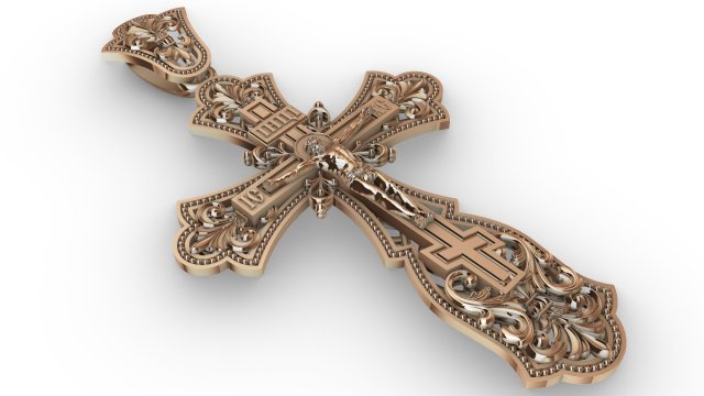 orthodox cross 3D 打印模型 .c4d .max .obj .3ds .fbx .stl .blend 