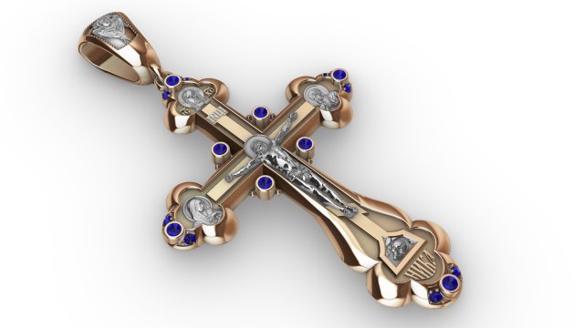 orthodox cross 3D Принт Модель .c4d .max .obj .3ds .fbx .stl .blend 