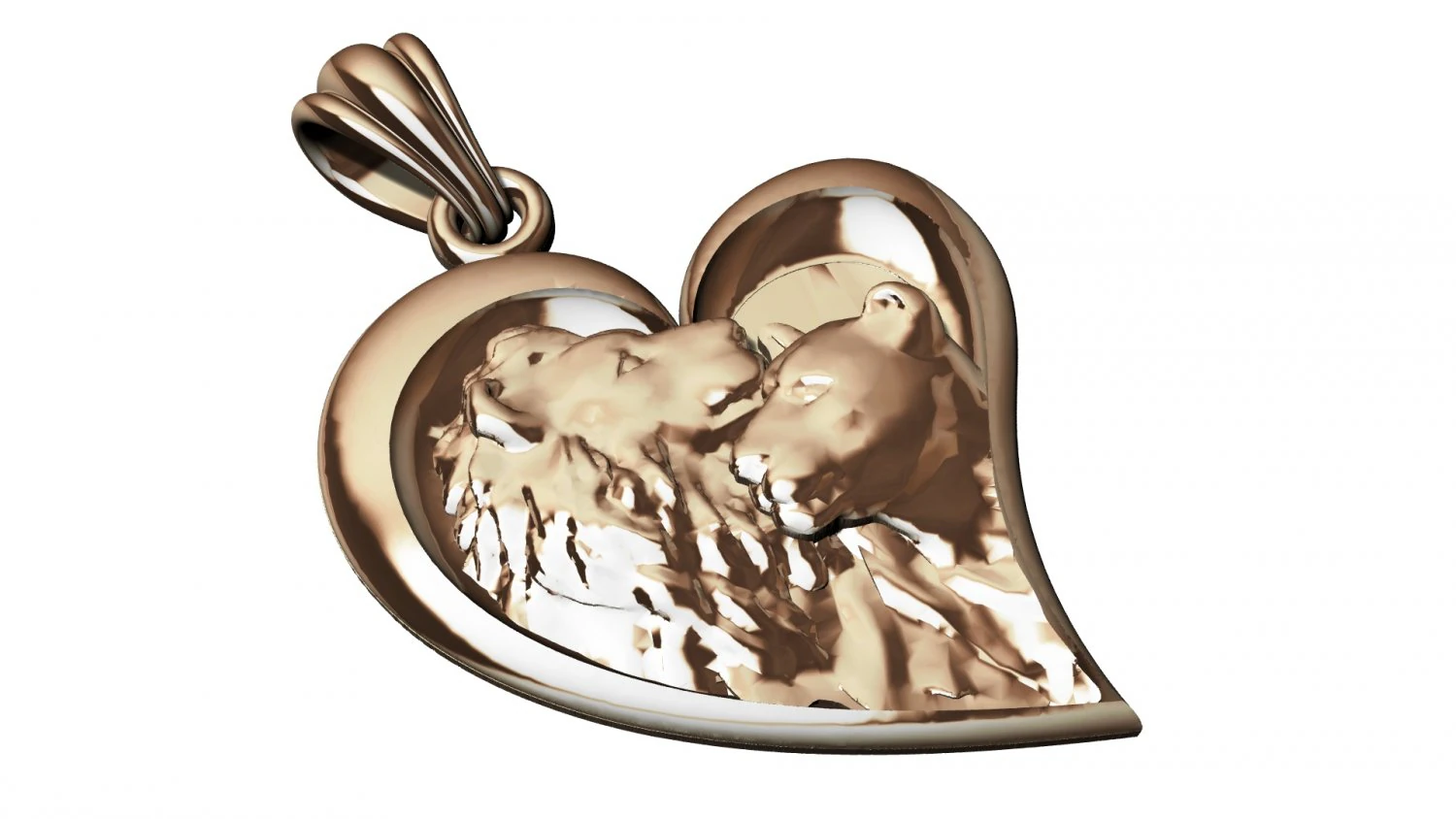 pendant lions 3D Print Model .c4d .max .obj .3ds .fbx .stl .blend 
