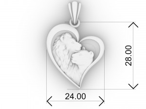 pendant lions 3D-Druckmodell