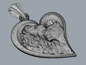 pendant lions 3D-Druckmodell
