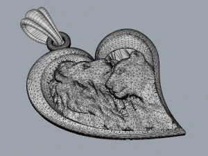 pendant lions 3D Print Model