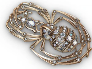 брошка павук і муха 3D Принт Модель