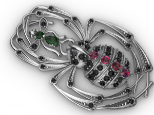 brooch spider and fly 3D प्रिंट मॉडल