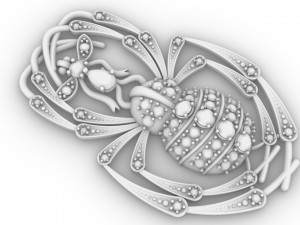 brooch spider and fly 3D प्रिंट मॉडल