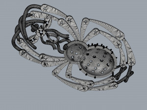 brooch spider and fly 3D प्रिंट मॉडल