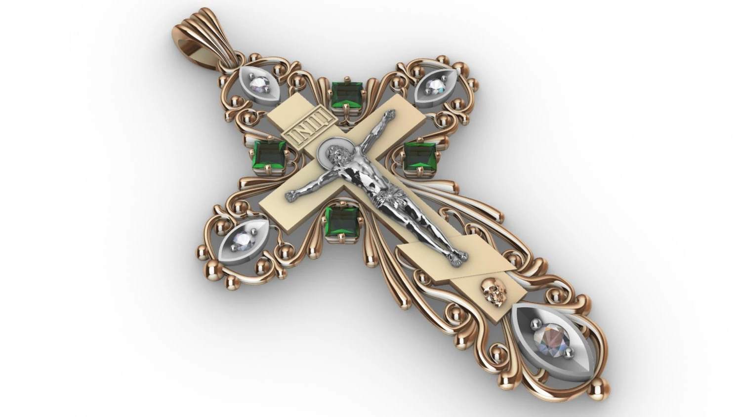orthodox cross 3D Print Model .c4d .max .obj .3ds .fbx .stl .blend 