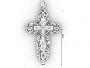 orthodox cross Model do druku 3D