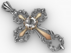 cross with stone 3D Принт Модель